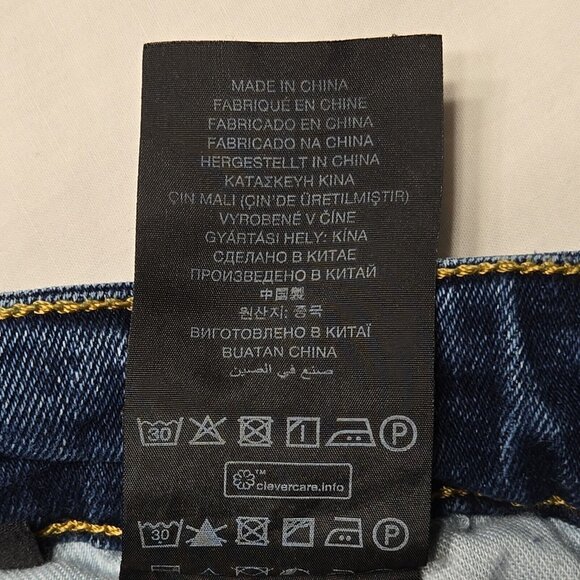 G Star 3301 Jeans Mens 32x32 Blue Straight Leg Raw Button Fly Dark Wash Stretch - Picture 15 of 16